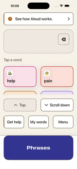 Aloud AAC screenshot 1