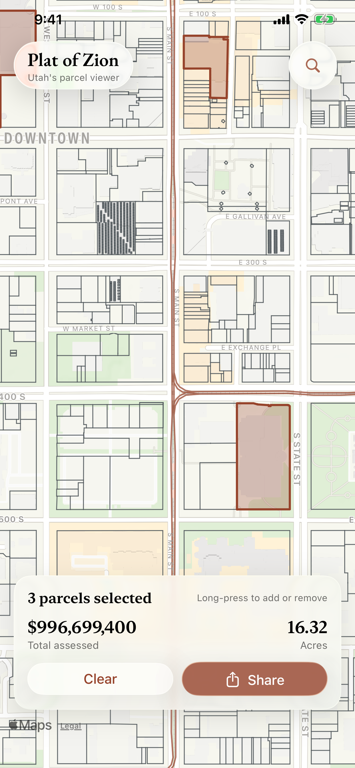 Plat of Zion - Utah Parcels screenshot 4