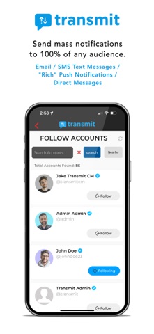 Transmit Notifications screenshot
