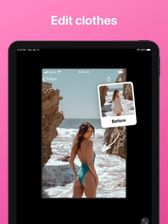 Screenshot #1 for Monet AI - Fix Photo & Enhance
