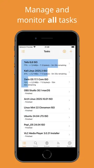 Скриншот DS Download Manager на iPhone 1