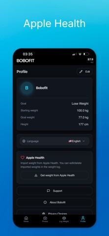 Bobofit: Weight & BMI Tracker Screenshot 7 of 7