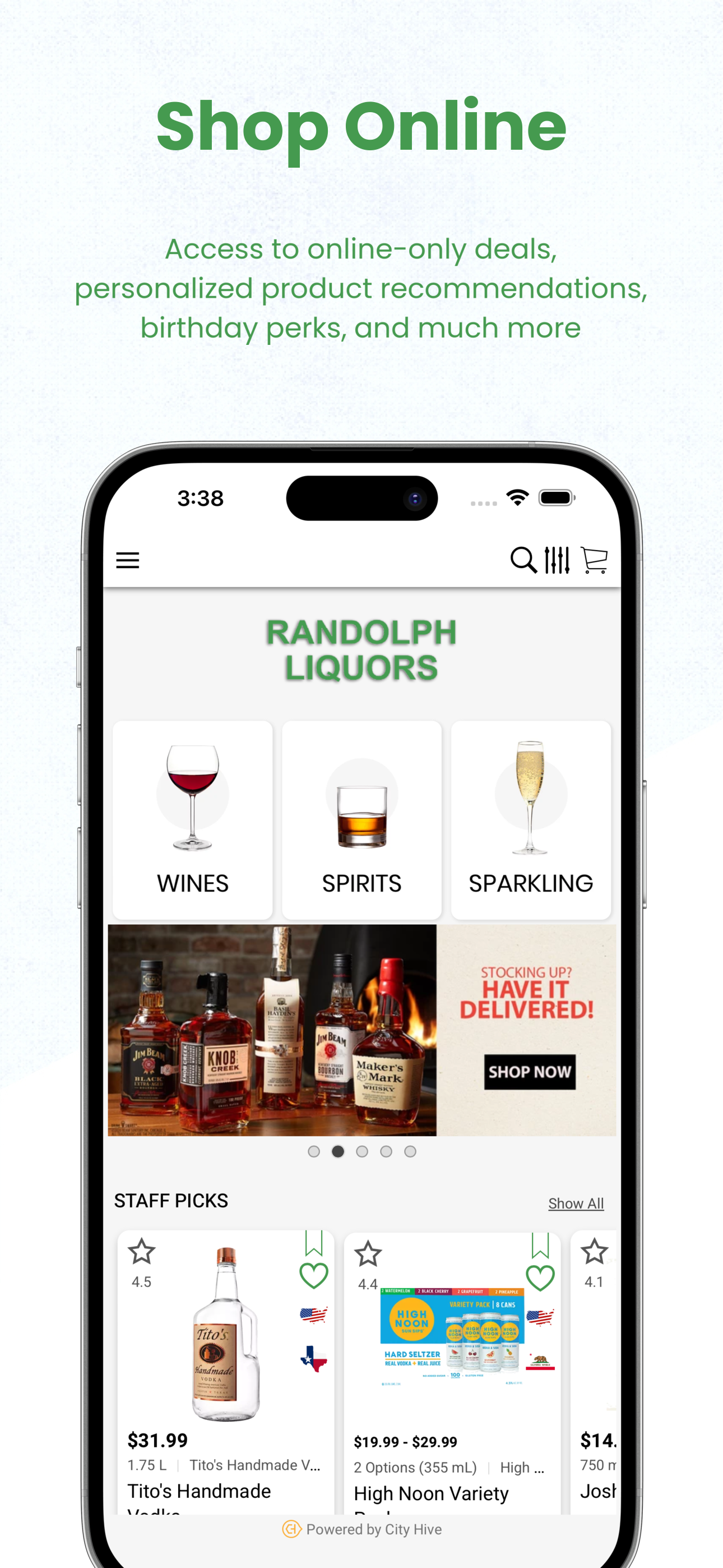 Randolph Liquors screenshot 1