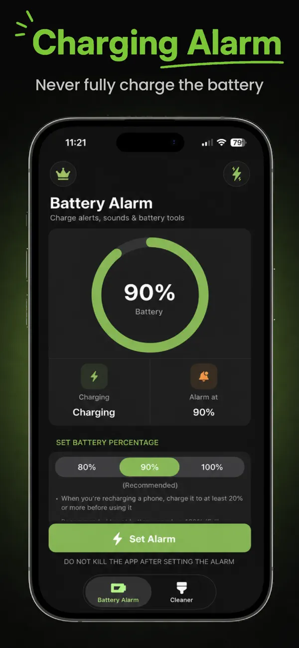 Screenshot #2 pour Battery Health - Charge Alarm