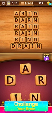 Word Puzzle Game fun Challenge iPhone screenshot
