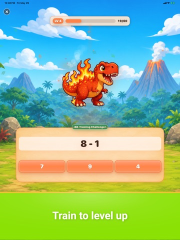 Dino Adventure: Math Battle iPad screenshot