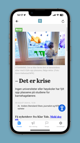 Klar Tale Nyhetsapp screenshot