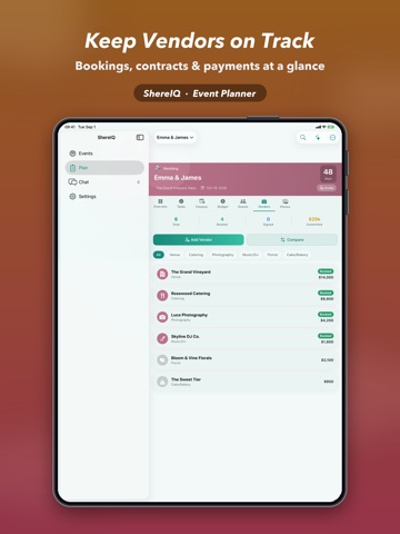 ShereIQ: Event Planner iPad screenshot