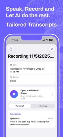 Verbi: Speech to Text & Notes screenshot