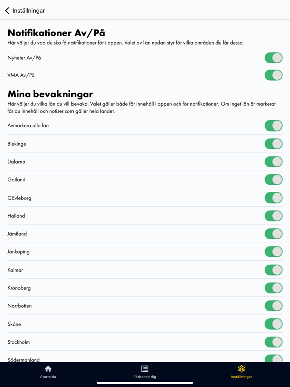 Krisinformation.se iPad screenshot 5