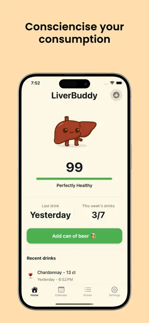 Liver Buddy: Alcohol tracker screenshot 1