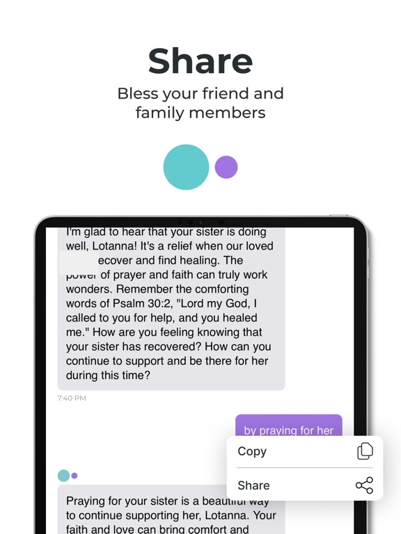 Screenshot #6 pour Bible Buddy - Chat about Faith