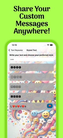 Text Repeater & Stylish Fonts iPhone screenshot