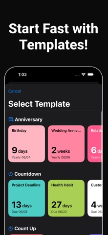 Toki - Date Tracker Widgets screenshot