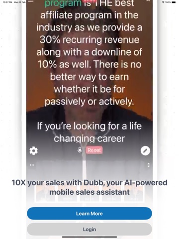 Dubb: AI, teleprompter, video iPad screenshot