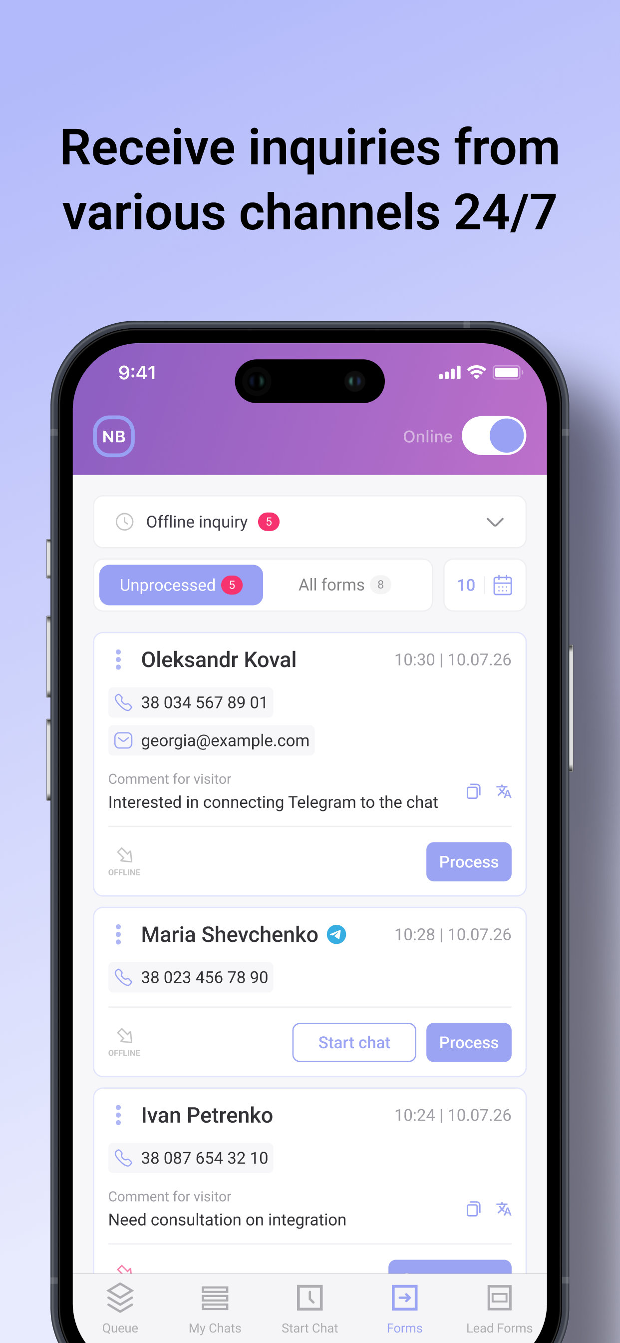 Binotel Online Chat screenshot 5