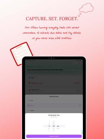 Remindr. iPad screenshot