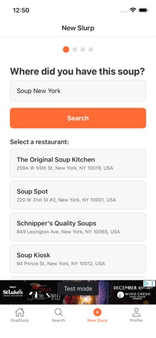 OneSlurp iPhone screenshot