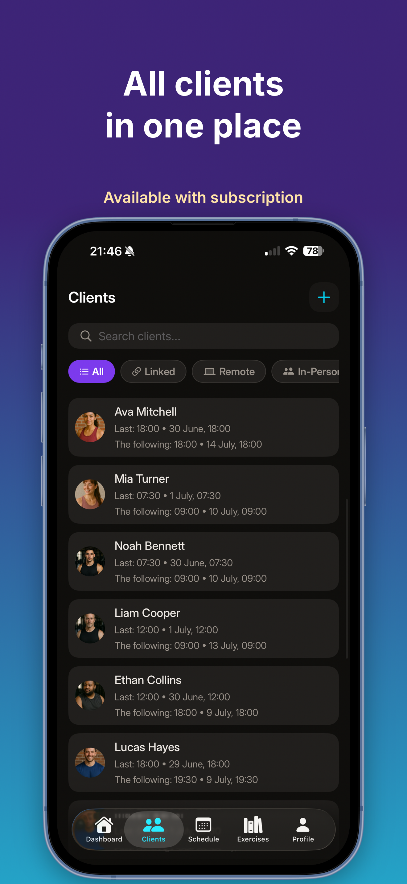 FitLinkPro: Coach & Clients screenshot 4