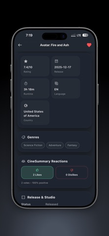cinesummary screenshot
