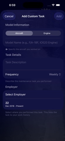FAA A&P Mechanics Log Screenshot 7 of 10