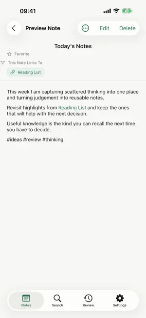 Knowledge Notes screenshot 2