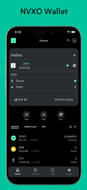 NVXO Wallet: Crypto & BTC screenshot 1