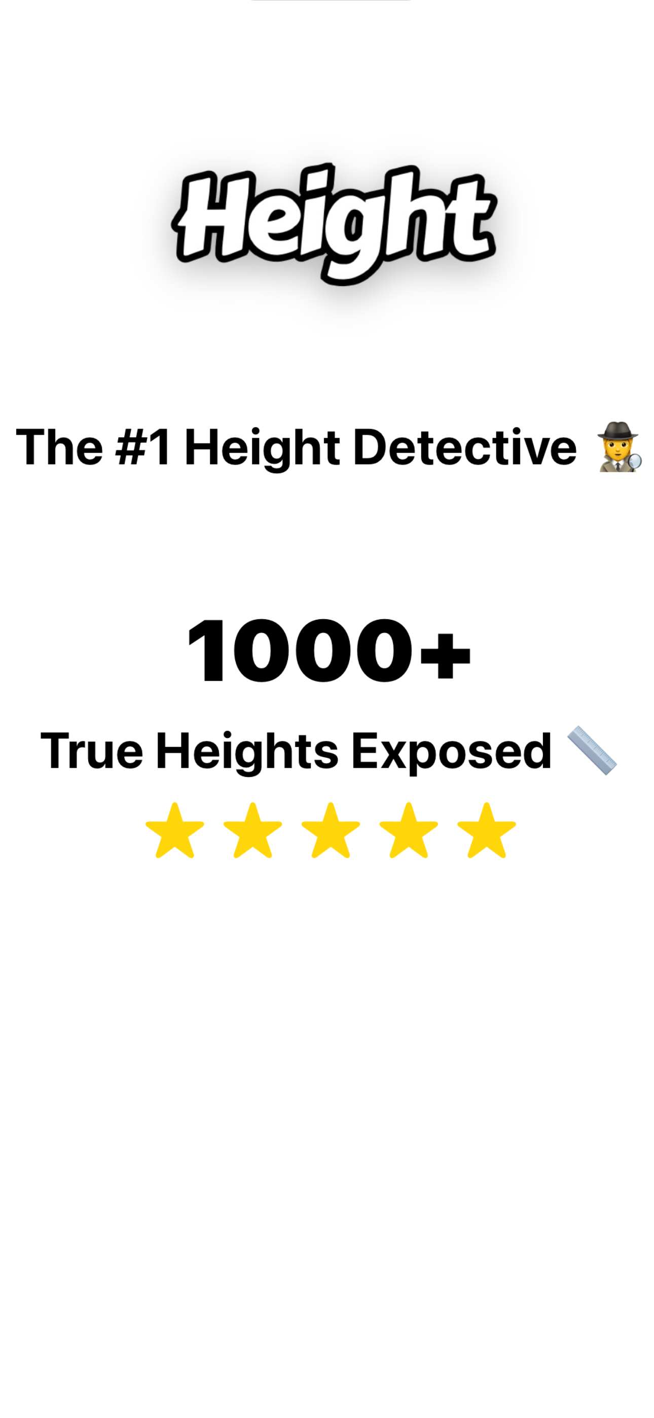 Height Check - How Tall is He?