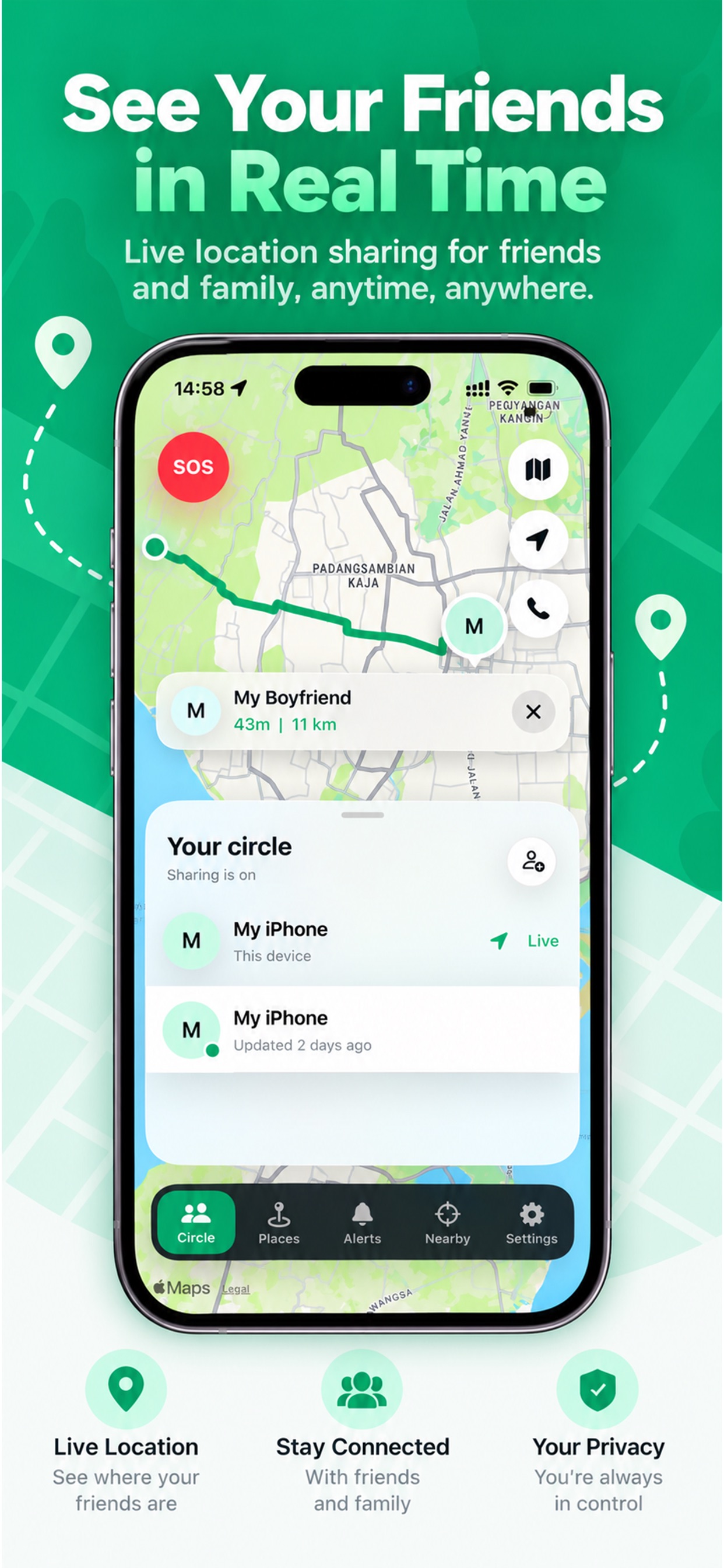 Screenshot 2 of Location Tracker: GPS Friends