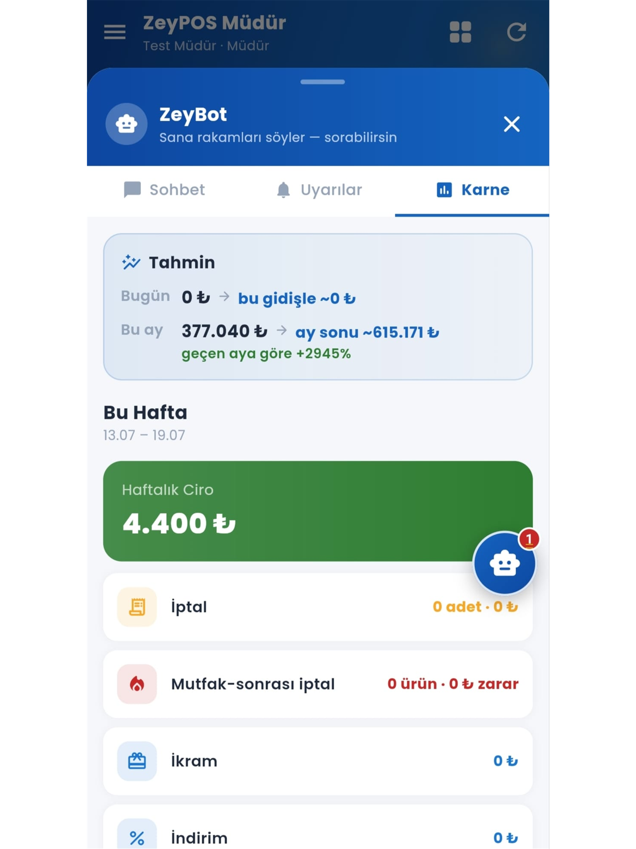 ZeyPOS Müdür screenshot 11