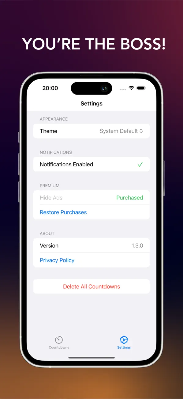 #6. Countdown: Events & Timer (iOS) Ved: Ugur Kadir Karahan