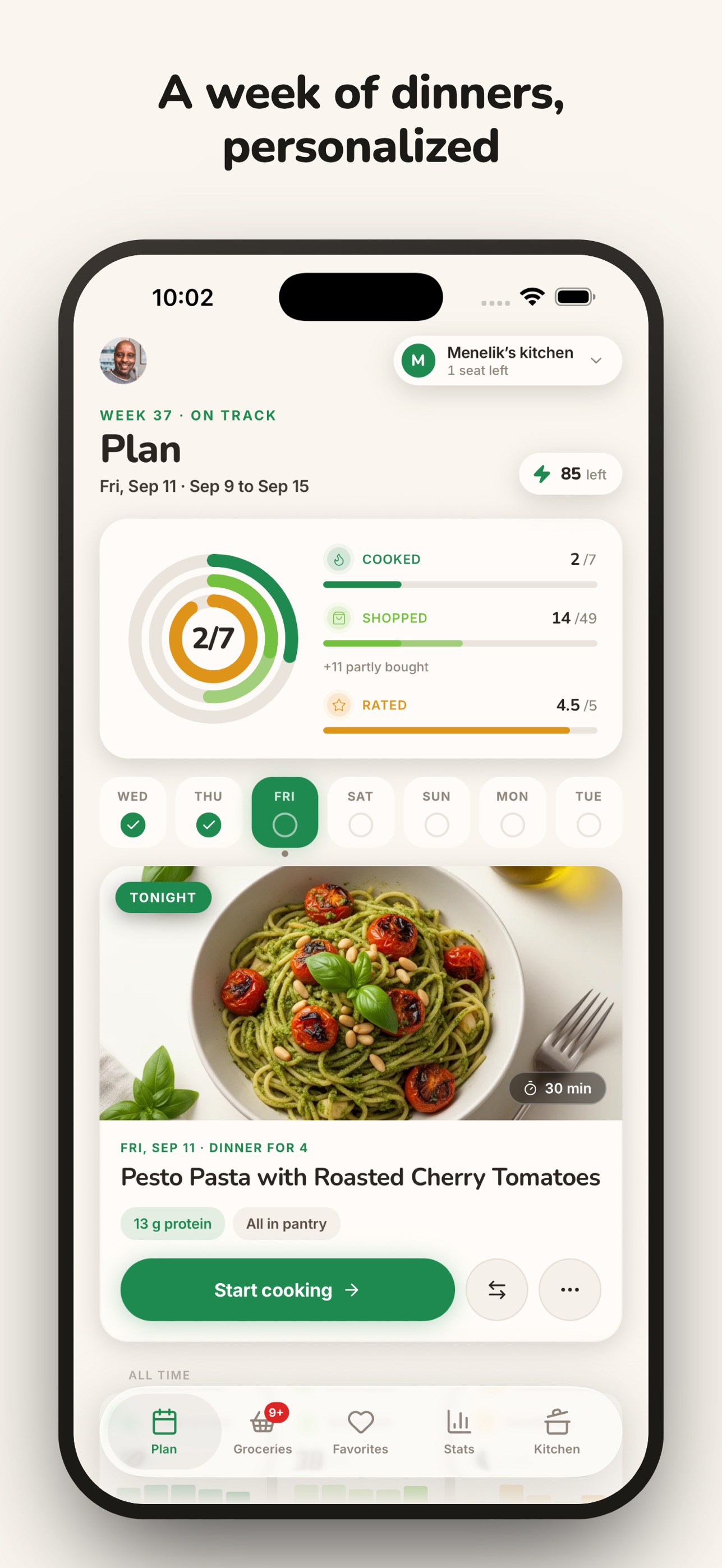 Screenshot 1 of Grovbite: Family Meal Planner