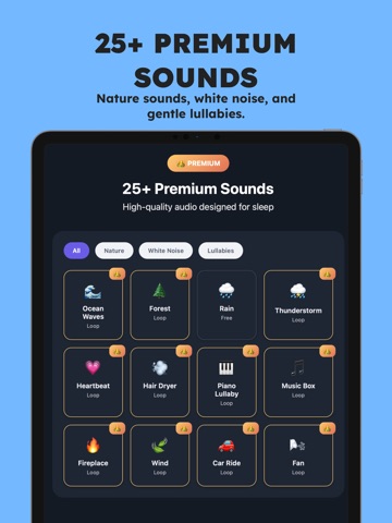 Baby Sleep Sounds White Noise iPad screenshot