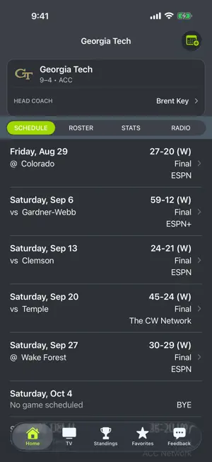 Georgia Tech Football screenshot 1