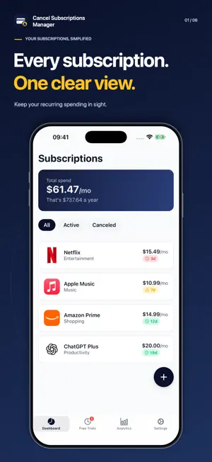 Cancel Subscriptions & Find screenshot 4