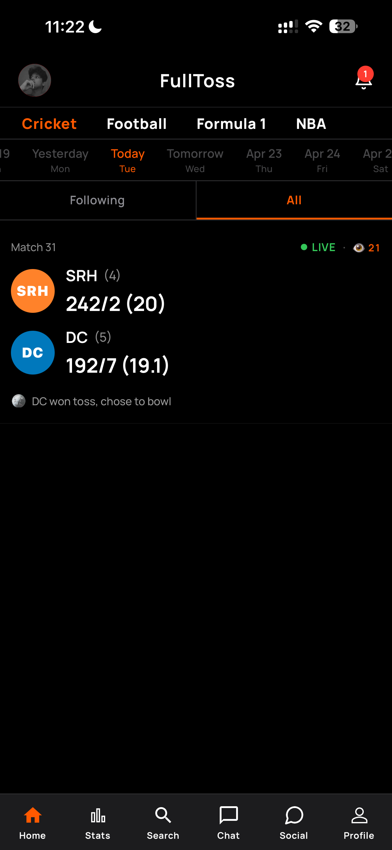 FullToss: Sports Community screenshot 3