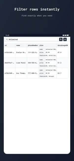 Json To Table screenshot 2