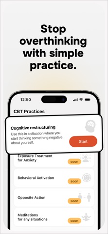TellMe: CBT Thought Record iPhone screenshot