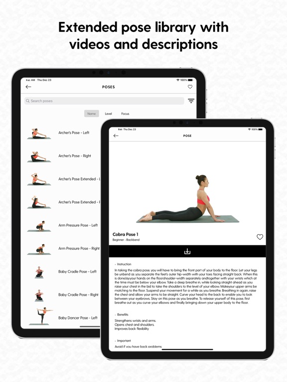 Lotus Flow - Yoga & Workout iPad screenshot 7 - Health & Fitness app