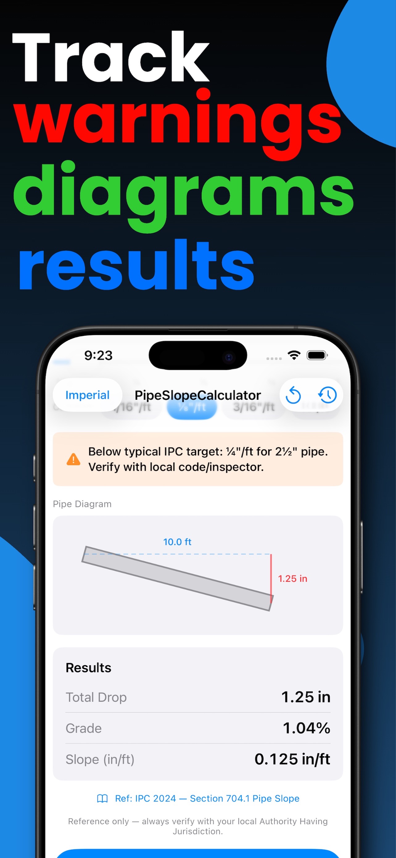 Pipe Slope Calculator screenshot 4