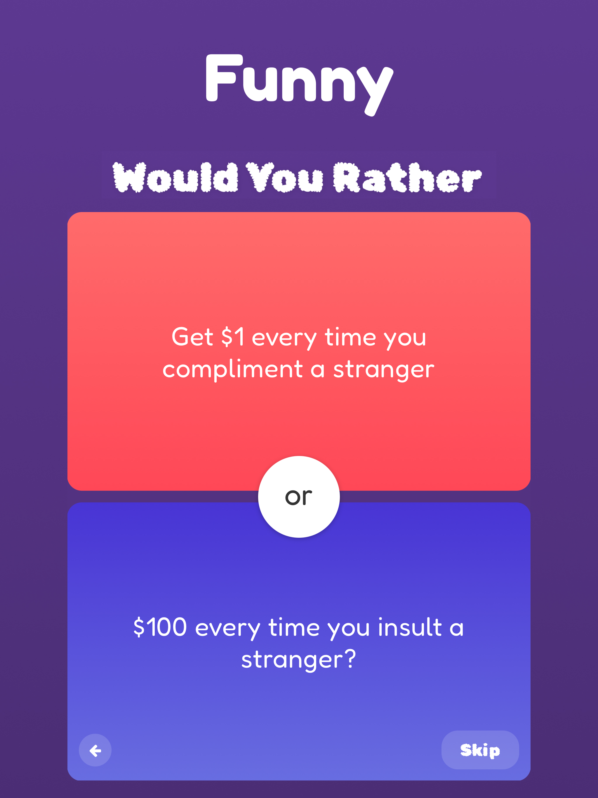 Would You Rather & Adult Game