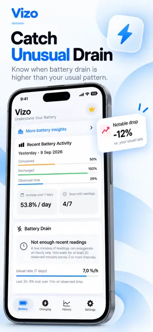 Vizo: Battery Monitor & Widget screenshot 4
