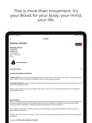 BOOST Reformer iPad screenshot