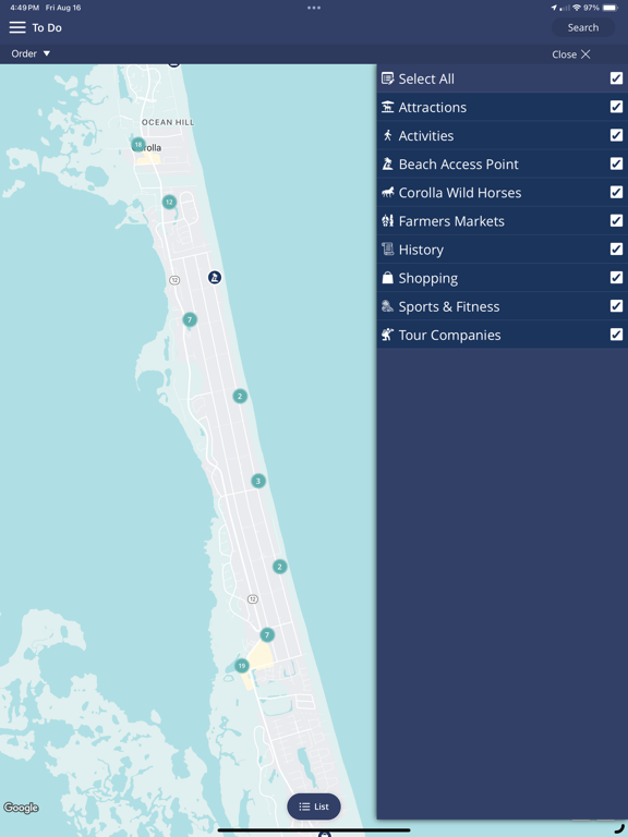 The Northern Outer Bank iPad screenshot 4 - Travel app