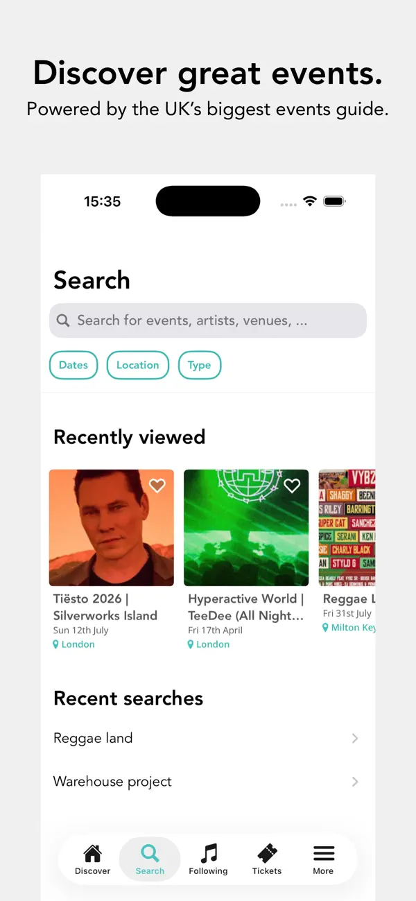 Screenshot #3 pour Skiddle: Events and Tickets