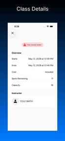 Trophy Fitness Member Portal screenshot