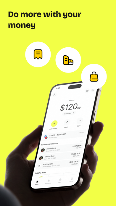 Fin.com - Borderless Transfers iPhone screenshot 3 - Finance app