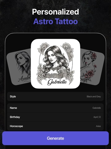 AI Tattoo Generator + Creator iPad screenshot