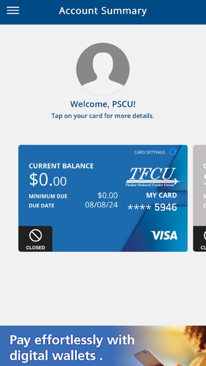 TFCU Credit Card Manager