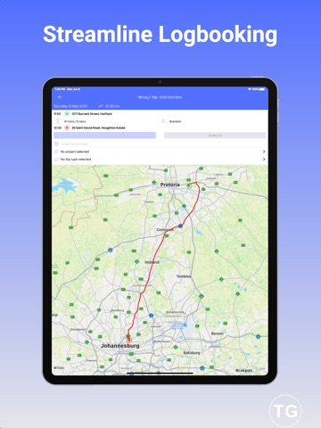TG Tracking iPad screenshot